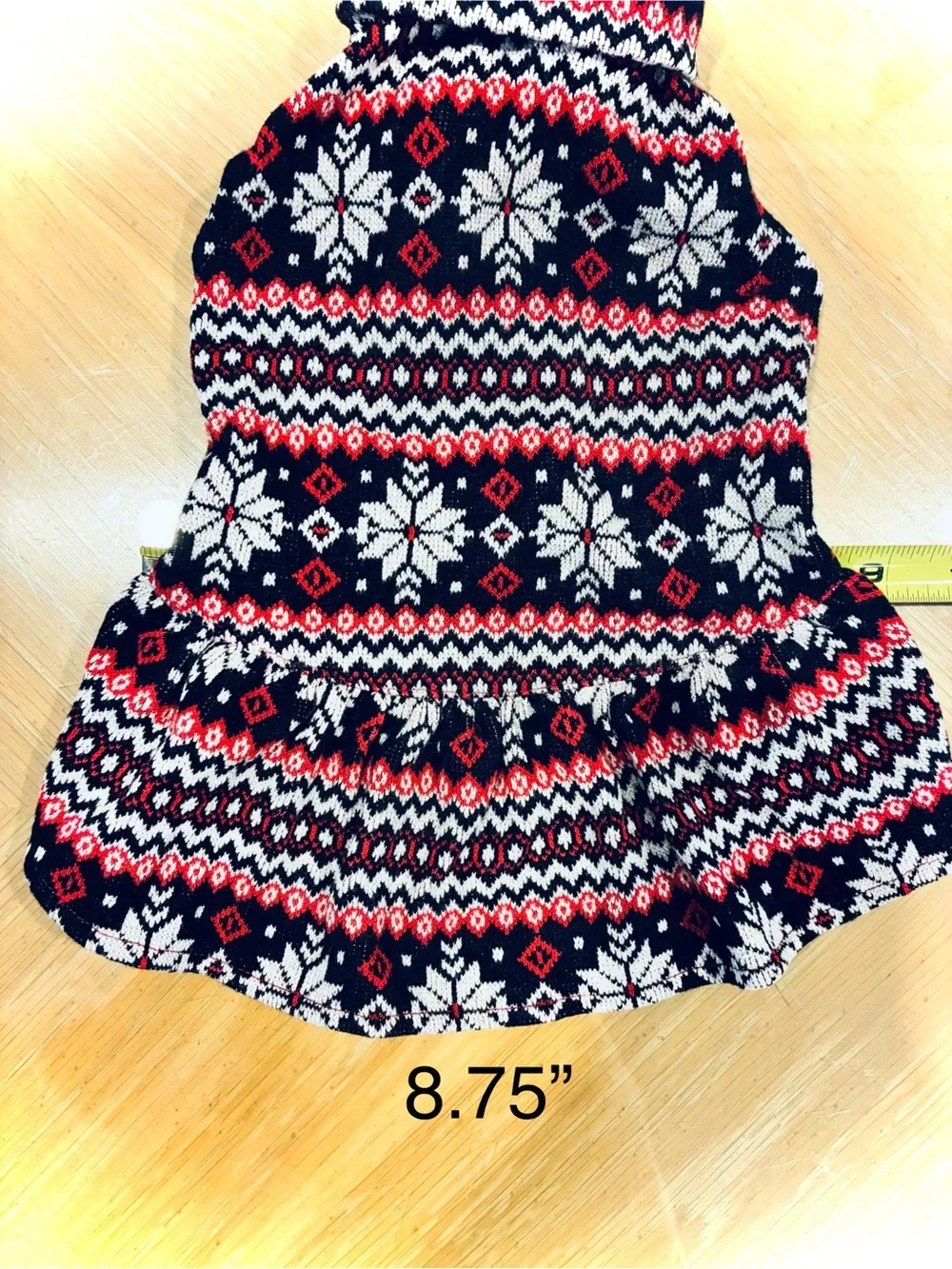 NWT Holiday/Christmas Dog Dress Turtleneck Sweater Dress, Size Small